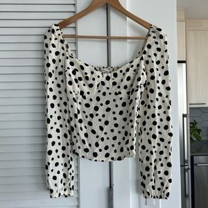 Reformation reign crop ink blot top